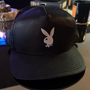 Supreme x Playboy Satin Snapback Hat (Black)